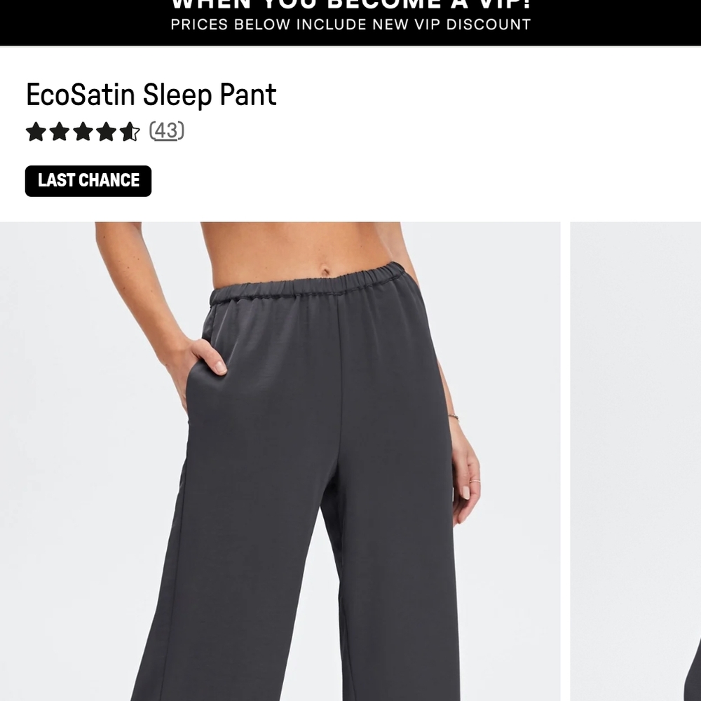 Fabletics Gray Cropped Button Down Pajama Top - image 4